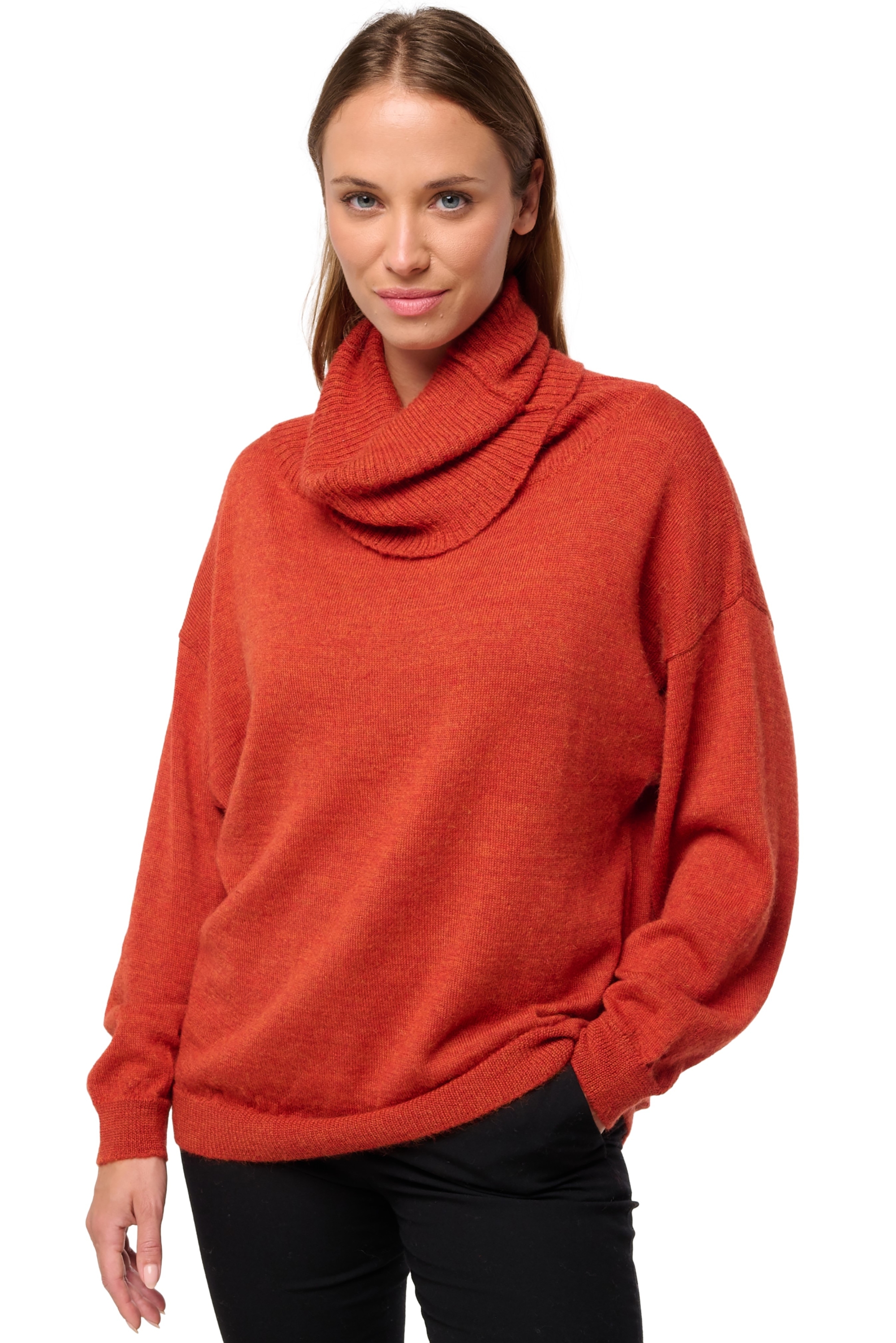 Baby Alpaga pull femme col roule tanis pumpkin xs